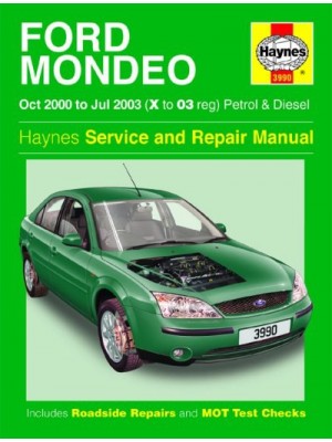 FORD MONDEO PETROL & DIESEL 2000-03 - OWNERS WORKSHOP MANUAL