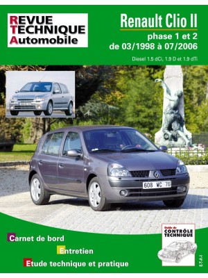 RTA118 RENAULT CLIO II PHASE 1 ET 2 DIESEL 03/1998-07/2006