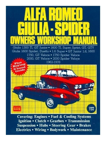 ALFA ROMEO GIULIA-SPIDER - OWNERS WORKSHOP MANUAL