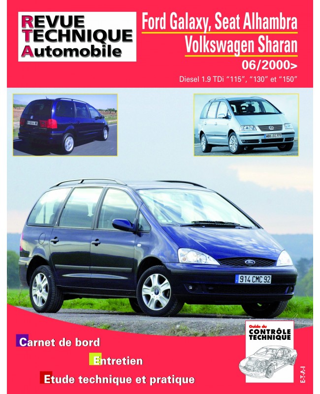 FORD GALAXY SEAT ALHAMBRA VW SHARAN Revue technique CARROSSERIE RTA 166 Neuf 