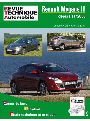 RTAB744 RENAULT MEGANE III DEPUIS 11/08 1.5 DCI ET 1.9 DCI