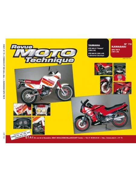 RMT73 YAMAHA XTZ 600 Z + E TENERE 86-99 / KAWASAKI GPX 750 R 89-89