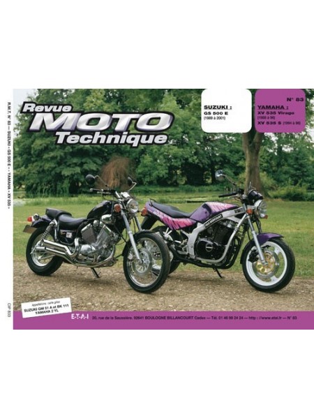 RMT83 SUZUKI GS 500 E 89-01 / YAMAHA XV 535 VIRAGO & S 88-96