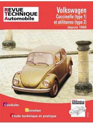 RTA317 VOLKSWAGEN COCCINELLE TYPE 1 ET UTILITAIRE TYPE 2 1968-77