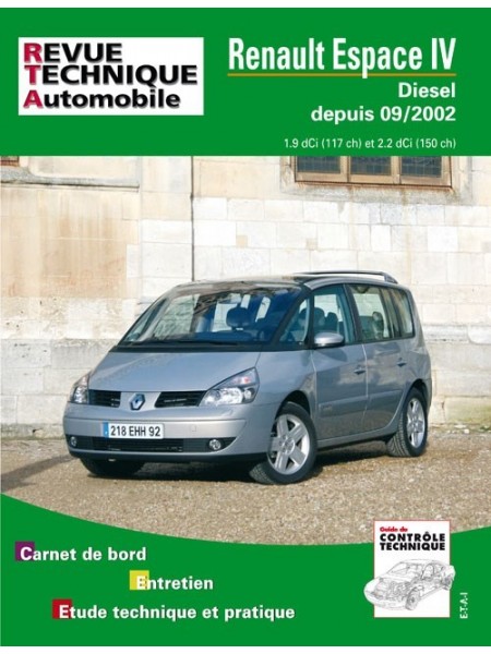 RTA682 RENAULT ESPACE IV 1.9 ET 2.2 DCI