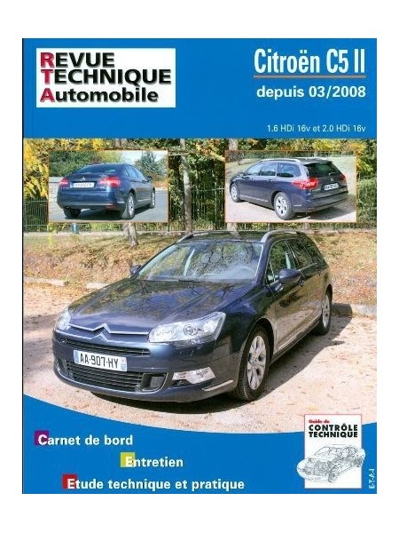 RTAB737 CITROEN C5 II DEPUIS 03/2008 1.6 et 2.0 HDI 16V