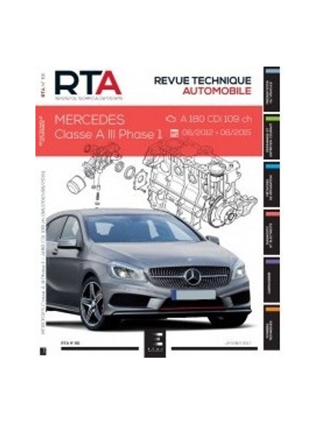 RTA811 MERCEDES CLASSE A III PHASE 1 1.5 CDi 109 CH 06/12-06/15