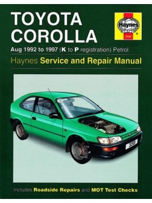TOYOTA COROLLA PETROL 1992-97 - OWNERS WORKSHOP MANUAL