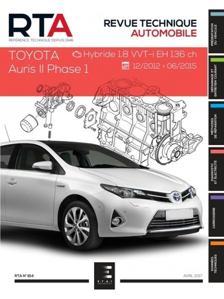 RTA814 TOYOTA AURIS II Ph.1 HYBRIDE 1.8 VVT-i EH 136CH 06/1206-06/15