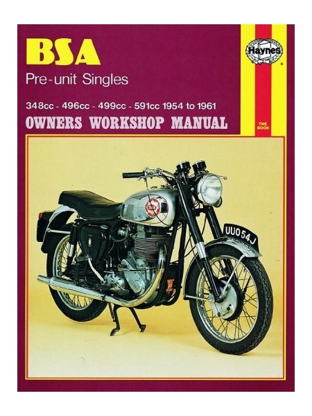 BSA PRE-UNIT SINGLES 1954-61 - OWNERS WORKSHOP MANUAL