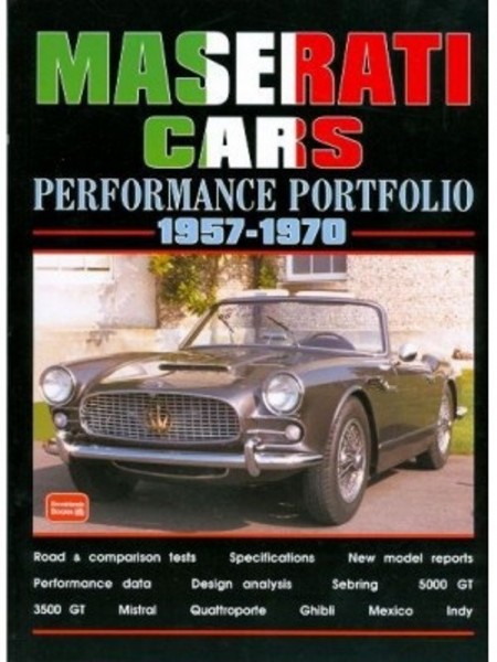 MASERATI CARS PERFORMANCE PORTFOLIO 1957-70 - Livre voitures Italiennes