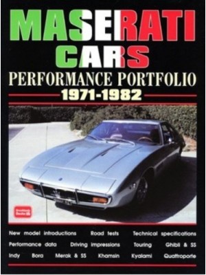 MASERATI CARS PERFORMANCE PORTFOLIO 1971-82 - Livre voitures Italiennes