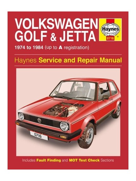 VW GOLF I & JETTA PETROL 1.1 & 1.4 1974-84 - OWNERS WORKSHOP MANUAL