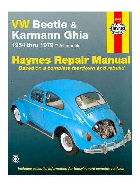 VW BEETLE KARMANN GHIA 1954-79 - HAYNES REPAIR MANUAL
