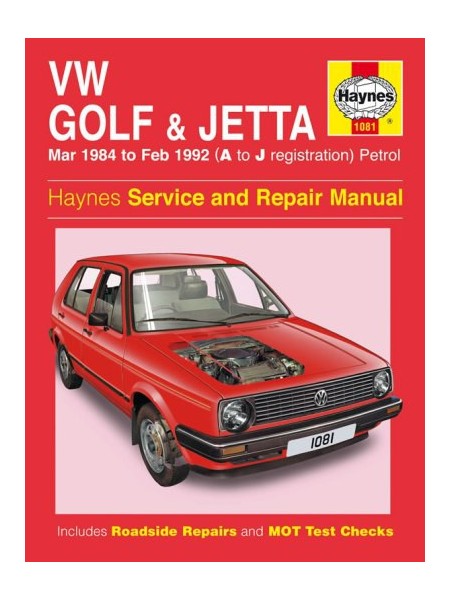 VW GOLF II & JETTA PETROL 1984-92 - OWNERS WORKSHOP MANUAL