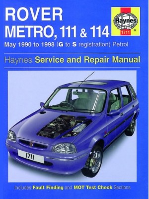 ROVER METRO, 111 & 114 PETROL 1990-98 - OWNERS WORKSHOP MANUAL