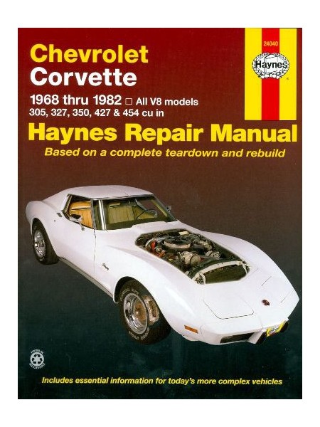 CHEVROLET CORVETTE 1968-82 ALL V8 MODELS - HAYNES REPAIR MANUAL