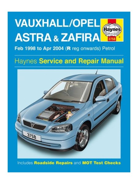OPEL / VAUXHALL ASTRA & ZAFIRA PETROL 1998-04 - OWNERS WORKSHOP MANUA