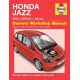 HONDA JAZZ 2002-08 - OWNERS WORKSHOP MANUAL