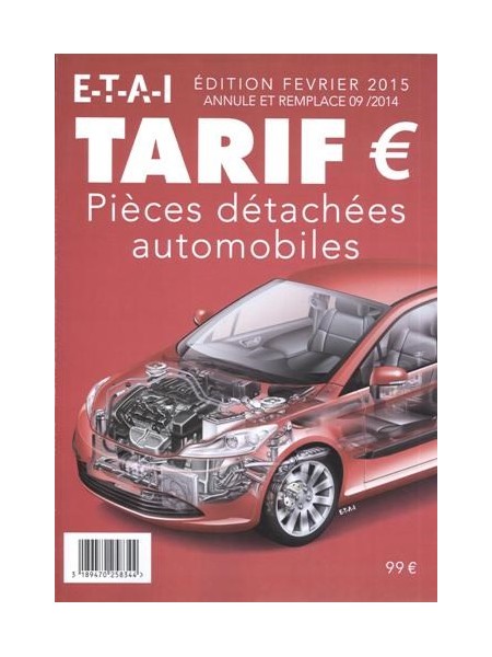 TARIF DES PIECES DETACHEES / DERNIERE EDITION