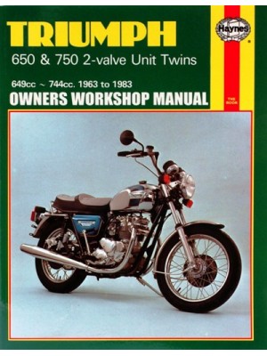 TRIUMPH 650 & 750 2VALVE UNIT TWINS 1963-83 - SERVICE & REPAIR MANUAL