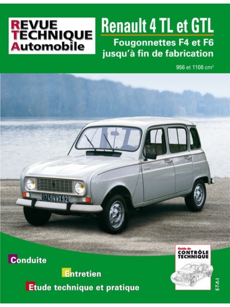 RTA388 RENAULT 4 TL, GTL (1987-93) FOURGONNETTE F6 (1975-93)