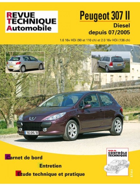 RTAB707 PEUGEOT 307 II 1.6 ET 2.0 HDI DEPUIS 06/2005