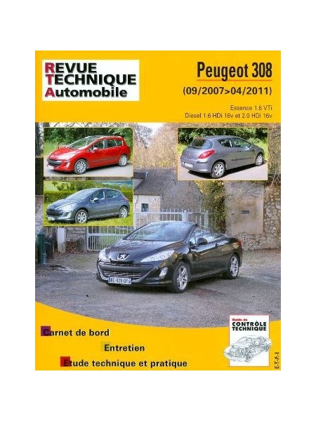 RTAB731 PEUGEOT 308 + SW 09/07 - 04/11  ESS 1.6 ET 1.6 / 2.0Hdi