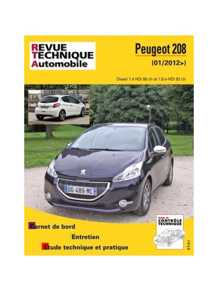 RTAB787 PEUGEOT 208 2012-13 1.4 HDI / 1.6 HDI