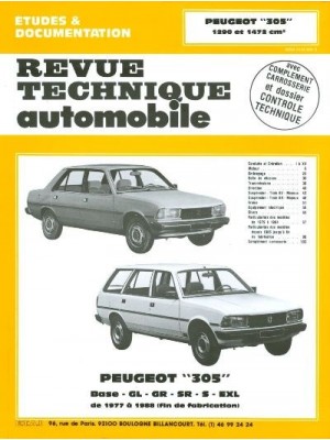 RTA381 PEUGEOT 305GL (1978-89), GR, SR JUSQU'A 1985