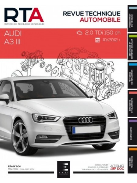 RTA804 AUDI A3 III 2.0 TDI 150 CH DEPUIS 06/12