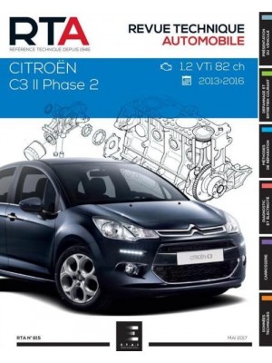 RTA815 CITROEN C3 II Ph.2 : 1.2i (82 ch) (de 2013 à 2016)