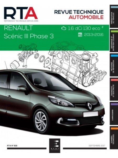 RTA818 RENAULT SCENIC III Ph.3 1,6DCi 130ch  ECO 2 2013-2016