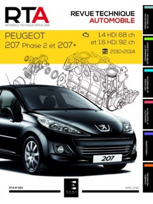 RTA825 PEUGEOT 207:1.4 HDI (70ch)&1.6HDi(92ch)(2010à2014)