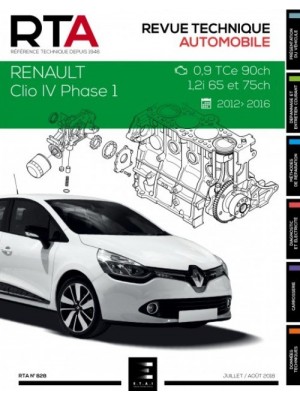 RTA828 RENAULT CLIO IV PHASE 1 10-2012-2016 0.9TCe 90ch 1.2 65&75 ch