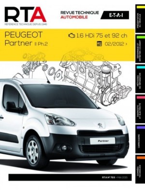 RTAB793 PEUGEOT PARTNER II Ph.2 1.6HDi 75-92ch DEPUIS 02-2012