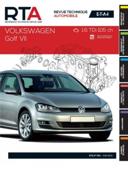 RTAB794 VOLKSWAGEN GOLF VII 1.6TDi 105ch DEPUIS 10/2012