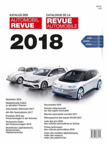 REVUE AUTOMOBILE SUISSE 2018 Katalog der Automobil Revue