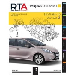 RTA830 PEUGEOT 208 HAYON Phase 1 1.2VTi 82ch 2012-14