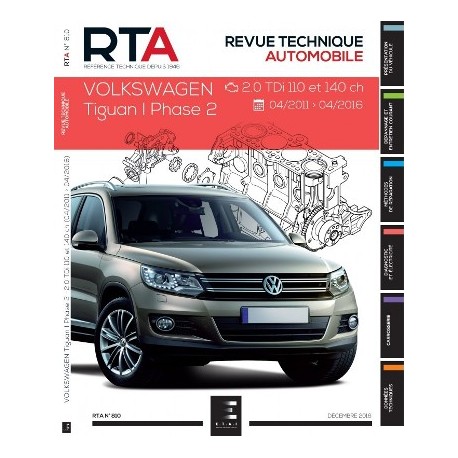 RTA810 VW TIGUAN I PHASE 2 2.0TDI 110 ET 140 CH 04/2011-04/2016