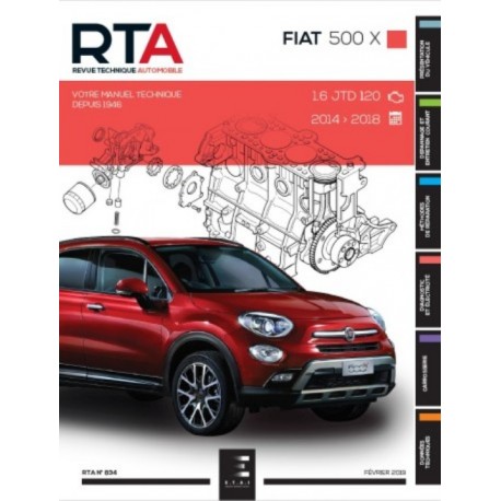 RTA834 FIAT 500X 1.6JTD 120ch 2014-2018