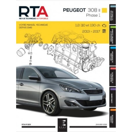 RTA833 PEUGEOT 308 II Ph.1 1.2i 110 ET 130ch 2013-2017