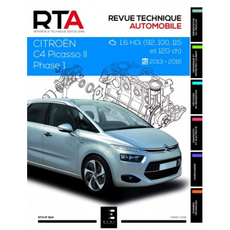 RTA824 CITROEN C4 PICASSO II Ph.1 1.6HDi 92-120ch 2013-16