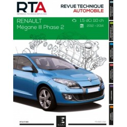 RTA801 RENAULT MEGANE III PHASE 22 1.5dCi 110ch 2012-14