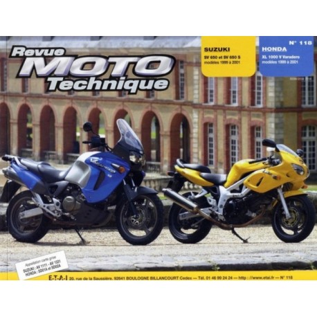 RMT118 HONDA XL 1000 V VARADERO 99-01 / SUZUKI SV 650 & S 99-01