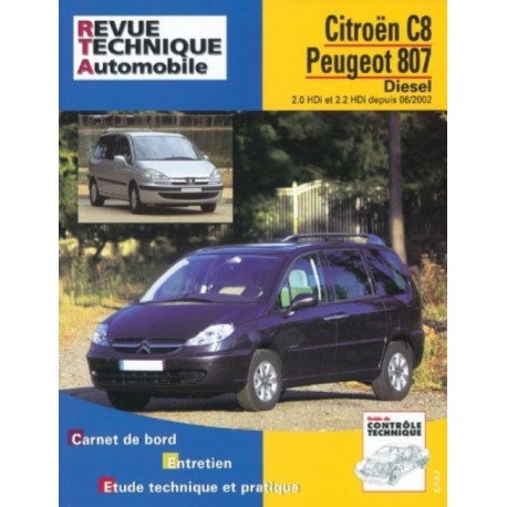 RTA669 CITROEN C8 / PEUGEOT 807 DU 06/02 2.0 ET 2.0 HDI