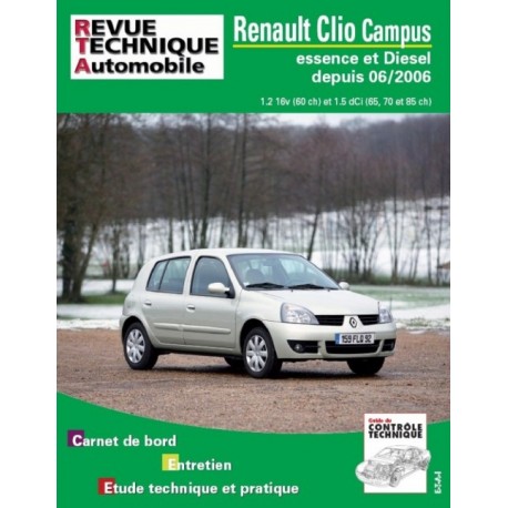 RTAB726 RENAULT CLIO II DEPUIS 07/06  1.2 ESS. ET 1.5 DCI