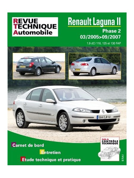 RTAB748 RENAULT LAGUNA II ph2 1.9 DCI 110 & 120 CH 03/2005 A 09/2007