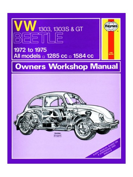 VW BEETLE 1303, 1303S & GT PETROL 1972-75 - OWNERS WORKSHOP MANUAL