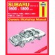 SUBARU 1600 & 1800 PETROL 1979-90 - OWNERS WORKSHOP MANUAL